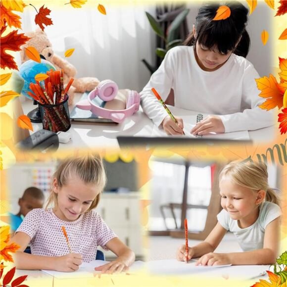 Yeaqee 48 Pcs Fall Pens Bulk Autumn Ballpoint Pen for Kids Adults Back to - Picture 5 of 7